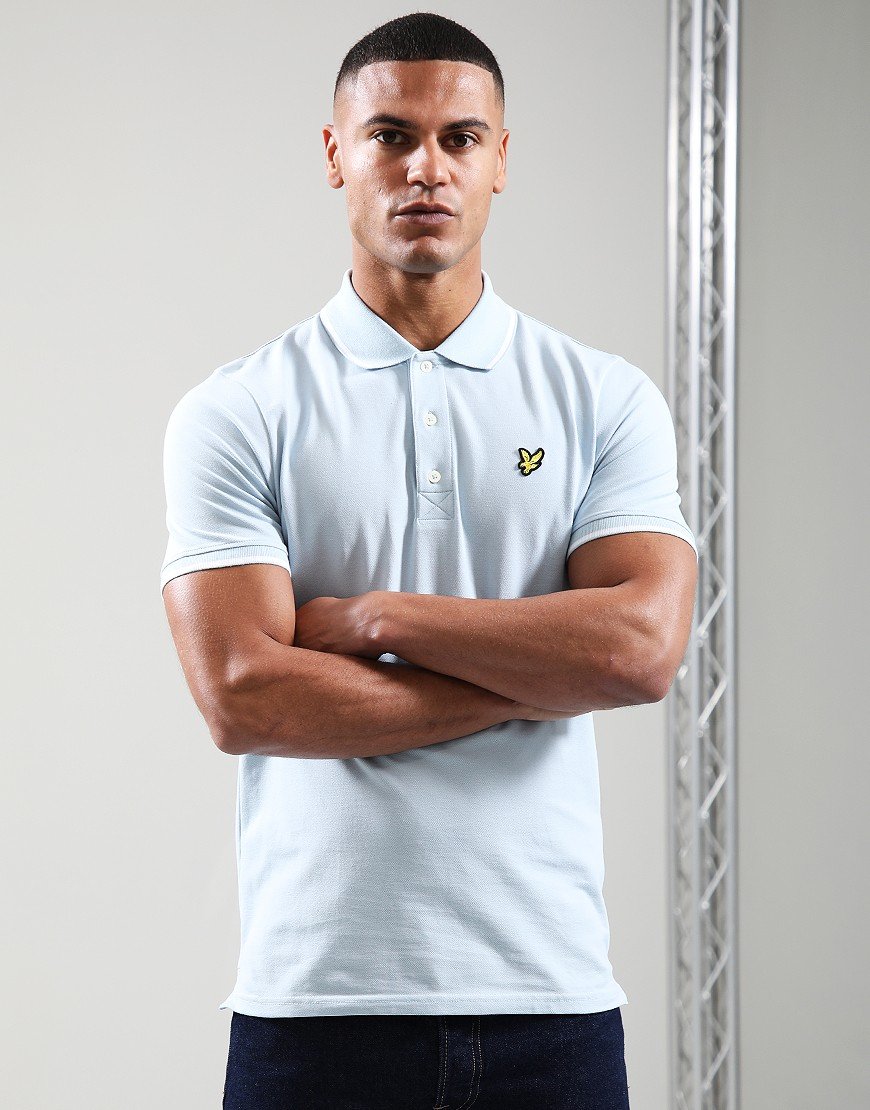 Lyle & Scott Tipped Polo Shirt Fresh Water