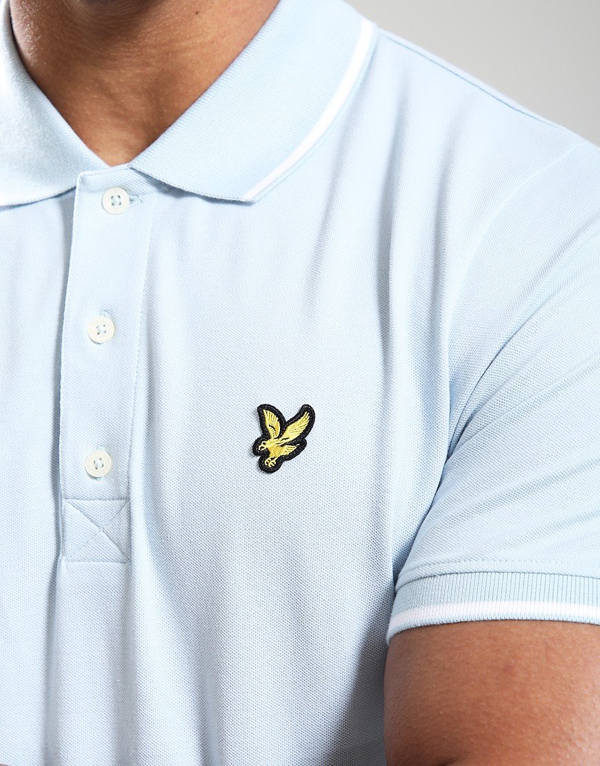 Lyle & Scott Tipped Polo Shirt Fresh Water