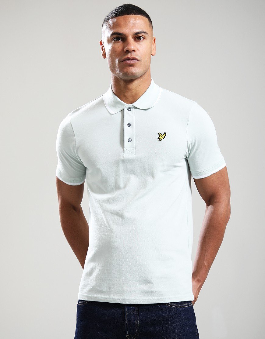 Lyle & Scott Tipped Polo Shirt Green/White