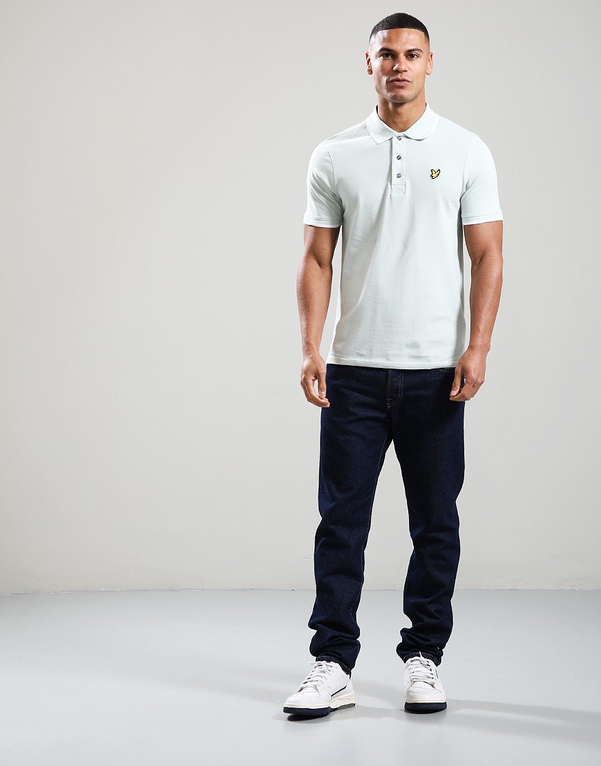 Lyle & Scott Tipped Polo Shirt Green/White