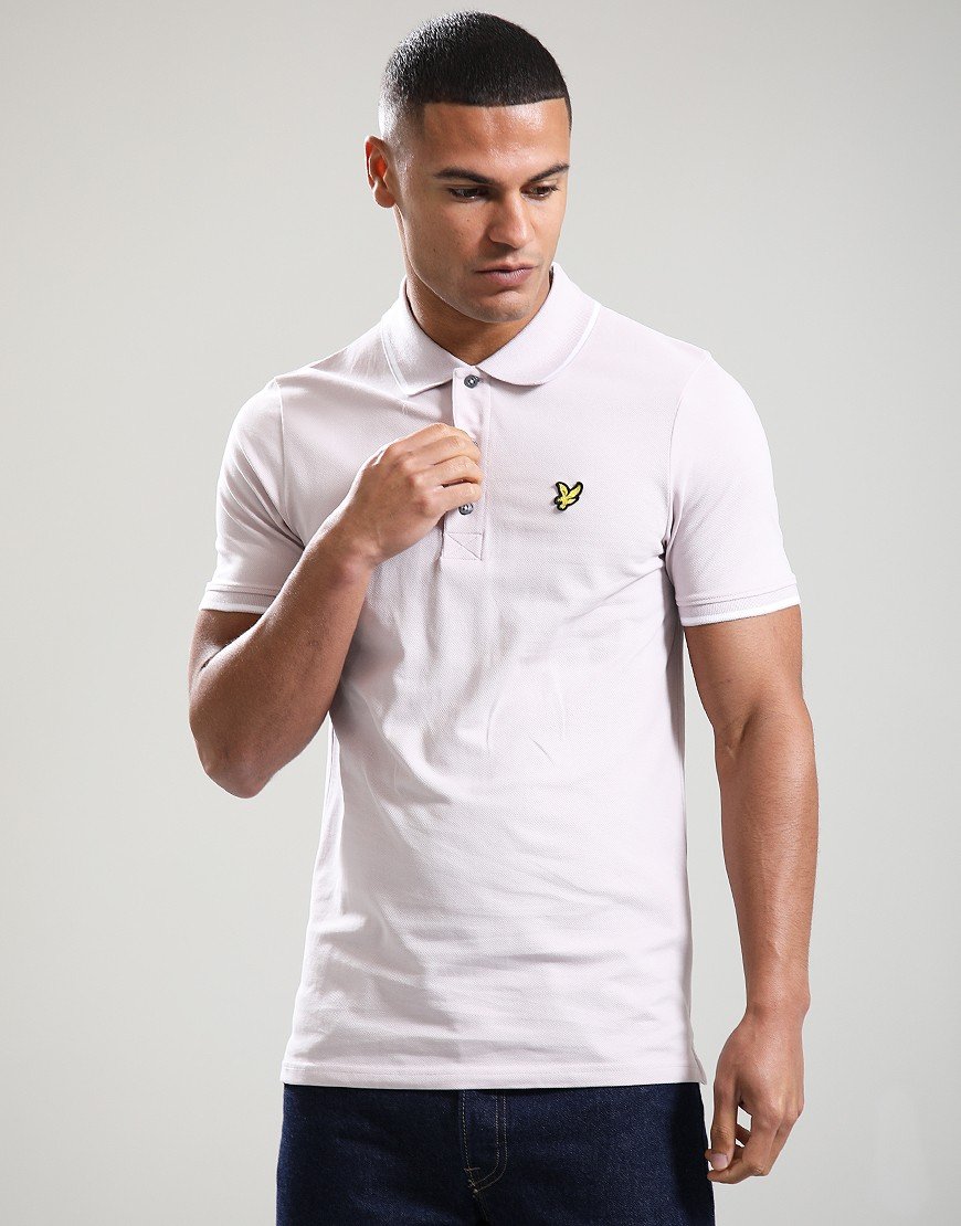 Lyle & Scott Tipped Polo Shirt Iris/White