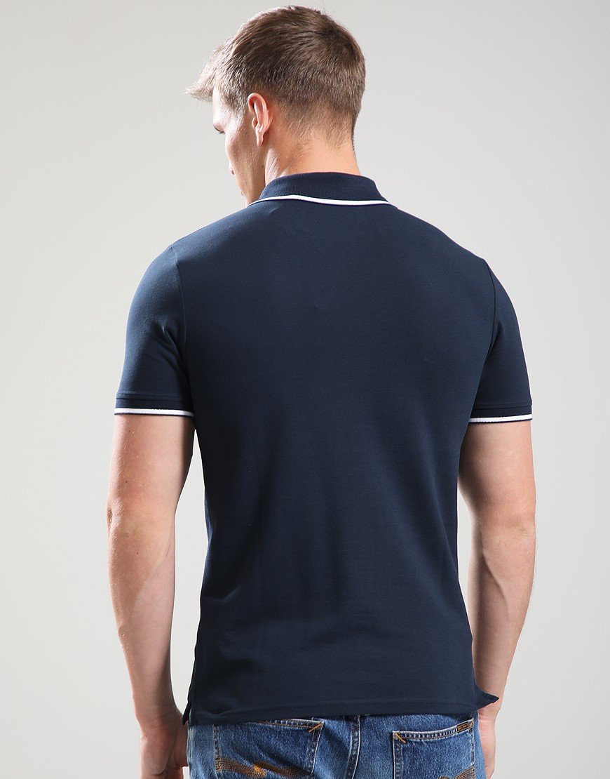 Lyle & Scott Tipped Polo Shirt Navy/White