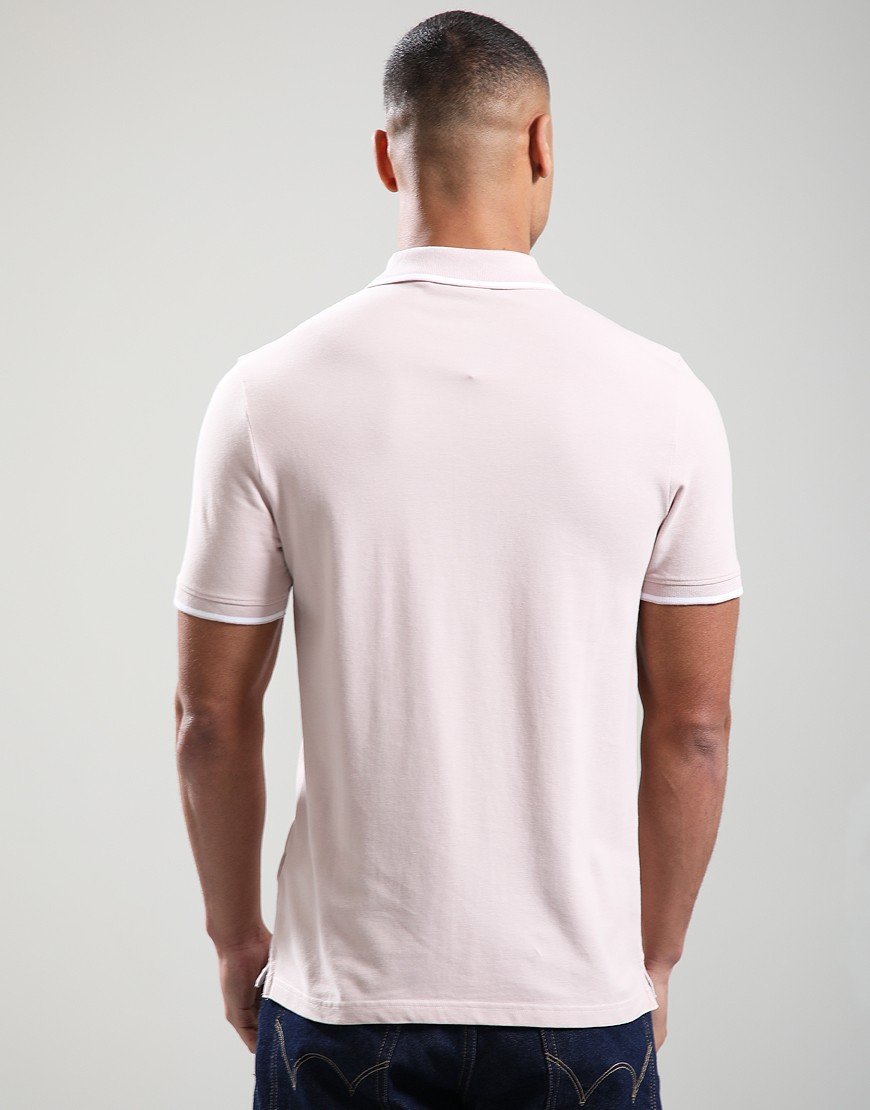 Lyle & Scott Tipped Polo Shirt Pink Salt/White