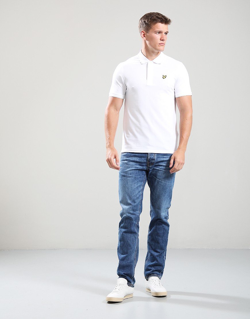 Lyle & Scott Tipped Polo Shirt White/Soft Matcha