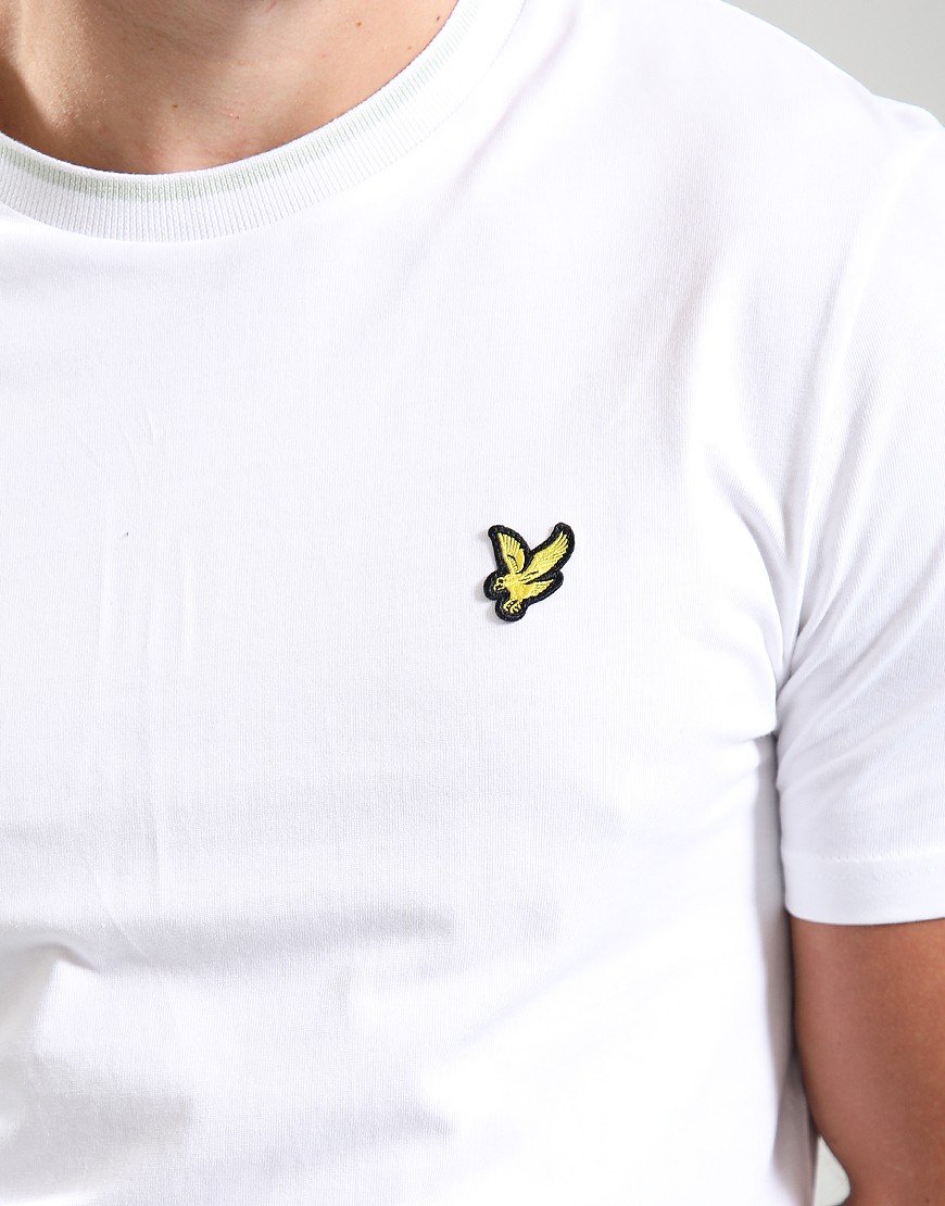 Lyle & Scott Tipped T-Shirt White/Soft Matcha