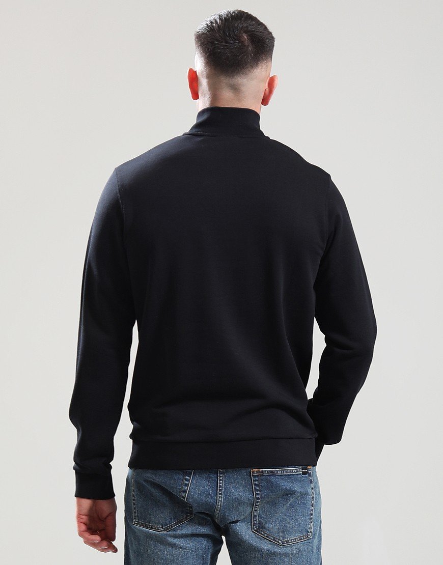 Lyle & Scott Tonal Eagle 1/4 Zip Sweat Jet Black