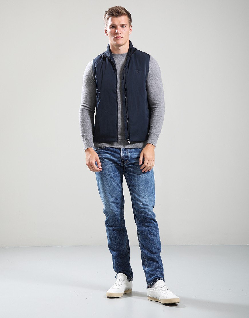 Lyle & Scott Tonal Hybrid Gilet Navy