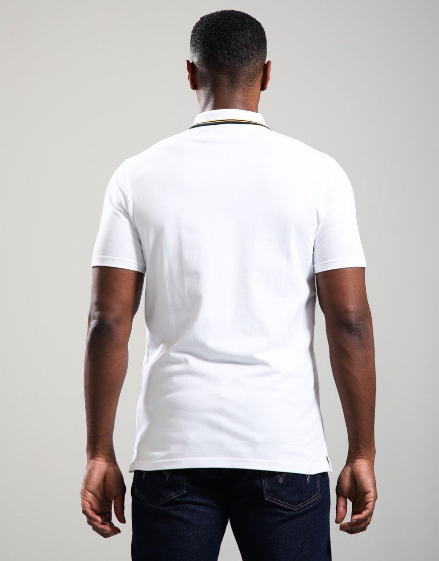 Lyle & Scott Track Tipped Polo Shirt White