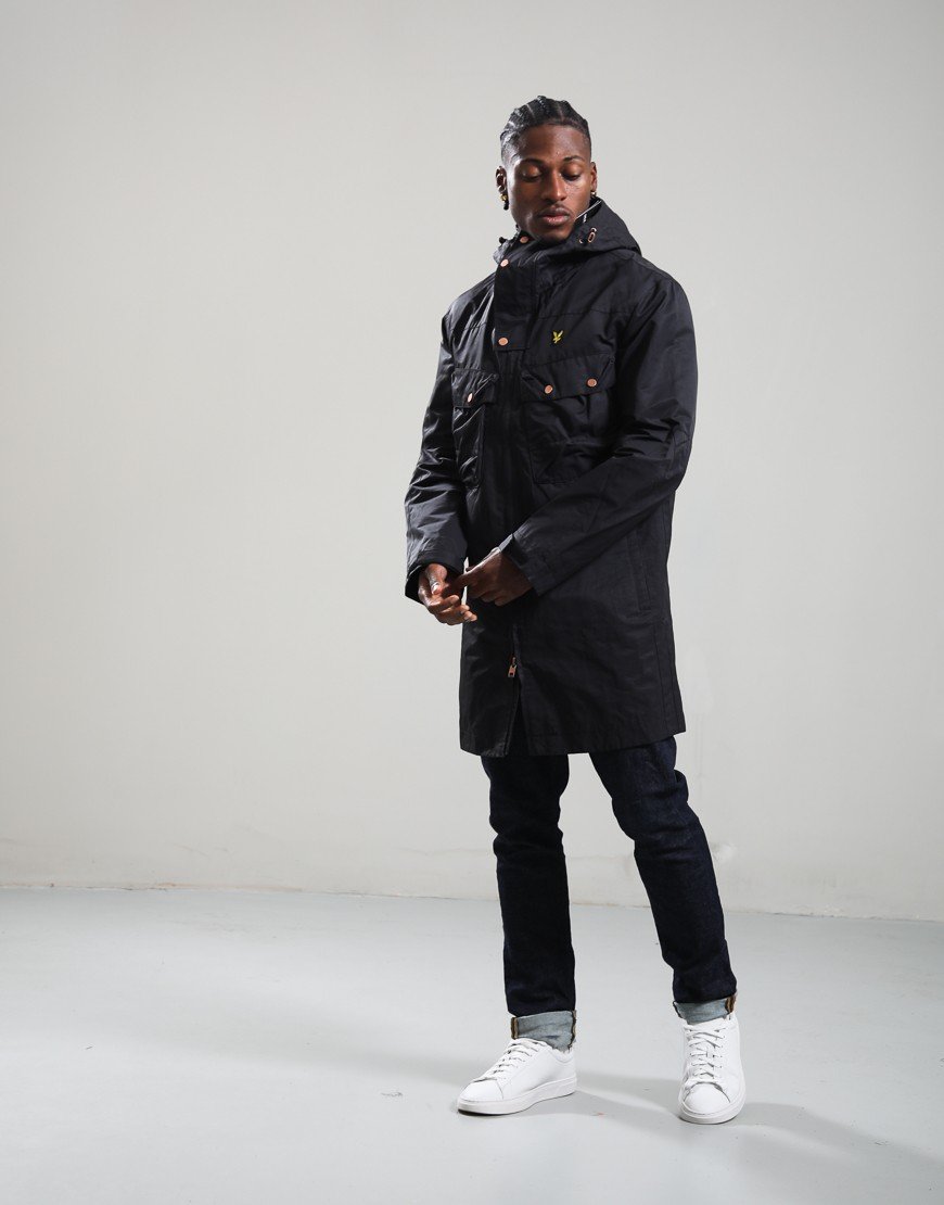 Lyle & Scott Waxed Guard Parka Jet Black