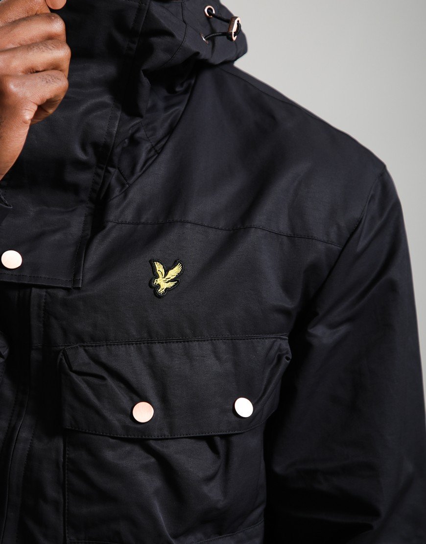 Lyle & Scott Waxed Guard Parka Jet Black