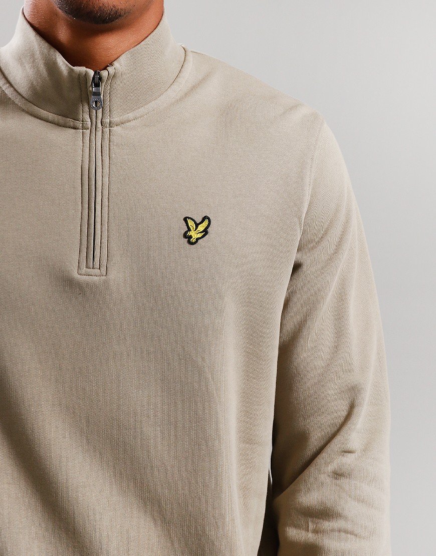 Lyle & Scott Loopback Quarter Zip Sweat Sage Uniform