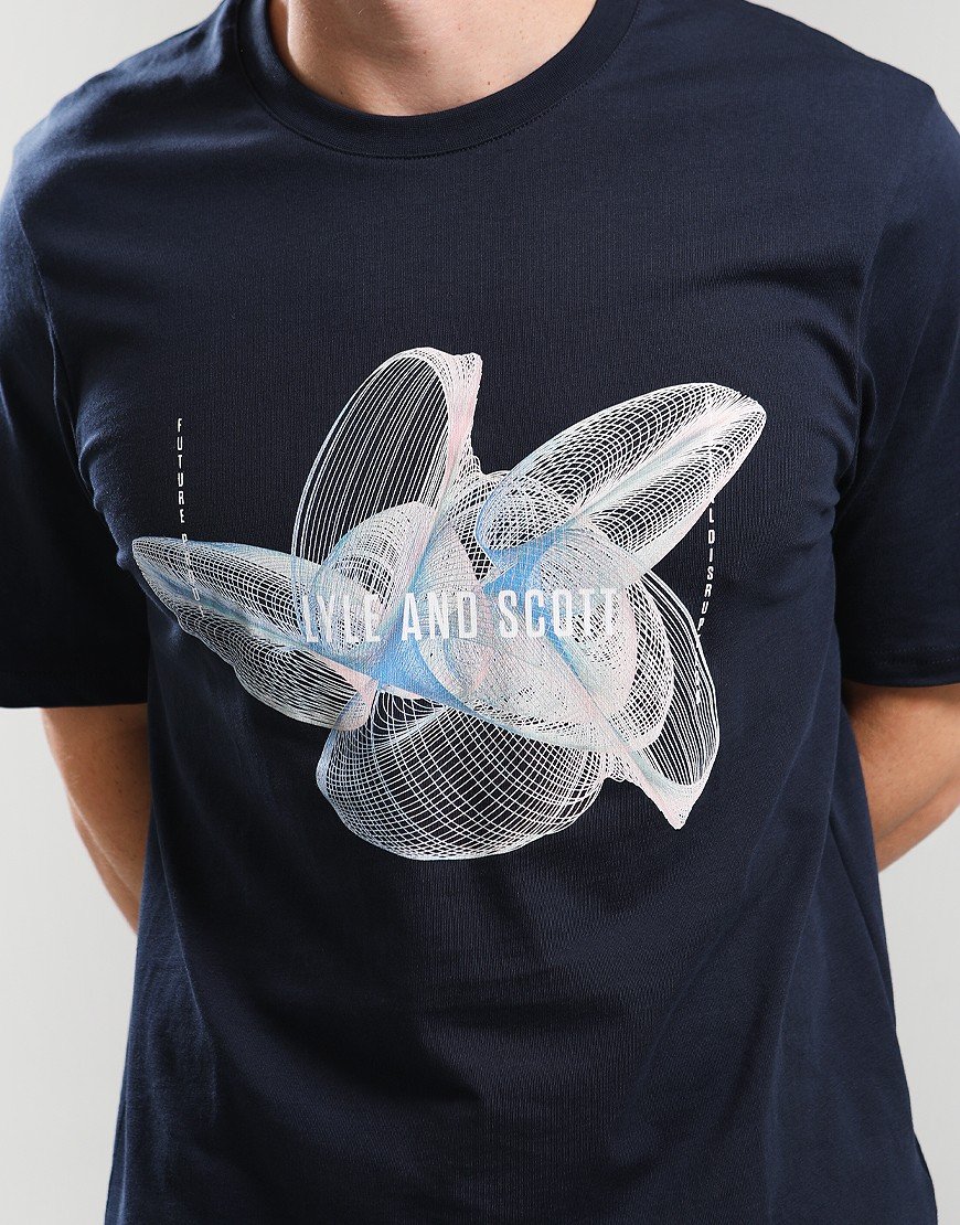 Lyle & Scott 3D Line Graphic T-Shirt Dark Navy