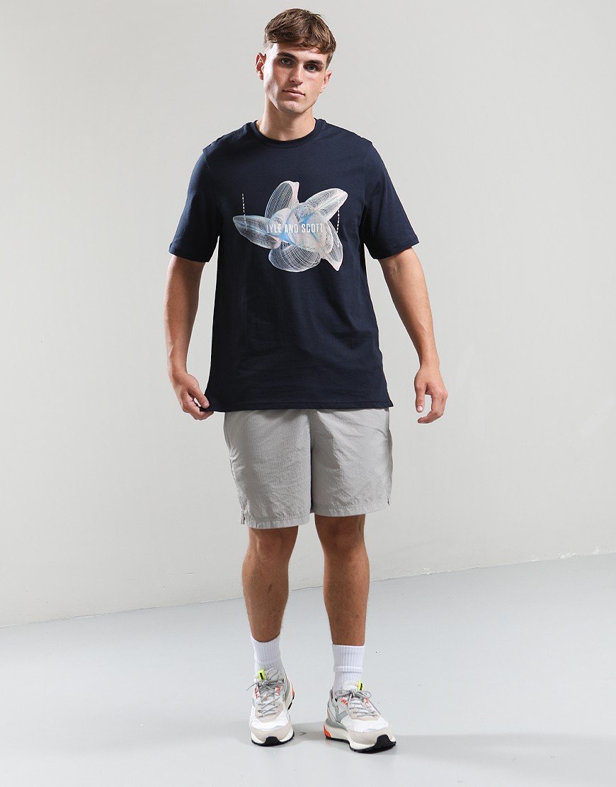 Lyle & Scott 3D Line Graphic T-Shirt Dark Navy
