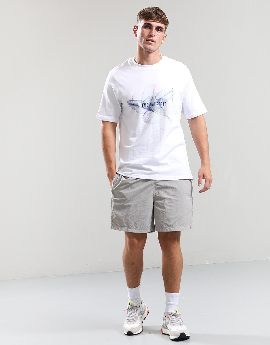 Lyle & Scott 3D Line Graphic T-Shirt White/Now Blue