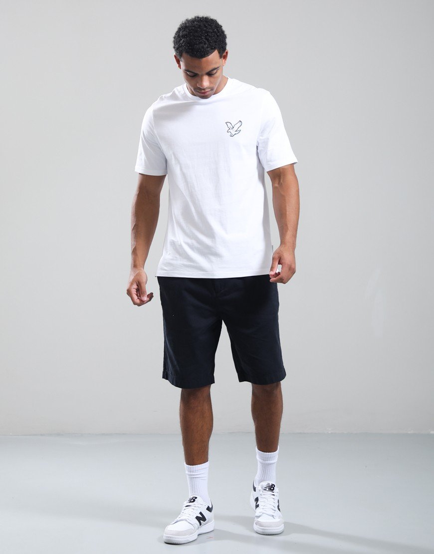 Lyle & Scott Chrome Eagle Graphic T-Shirt White/Lagoon