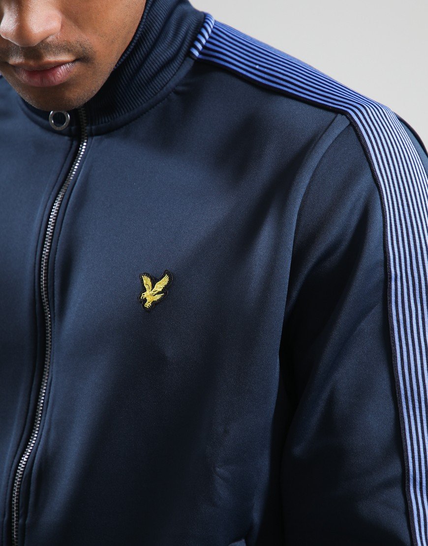 Lyle & Scott Contrast Tape Track Top Dark Navy