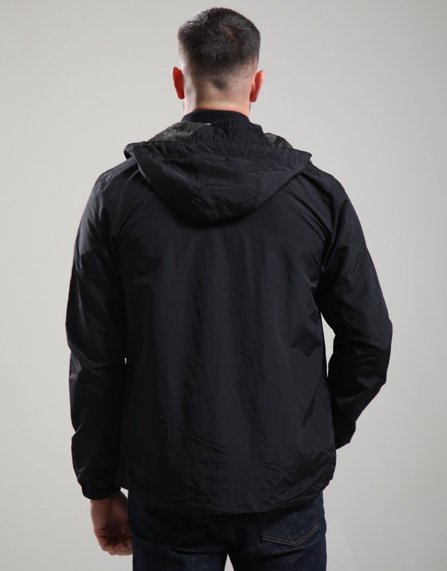 Lyle & Scott Contrast Zip Hooded Jacket Jet Black/Gunmetal