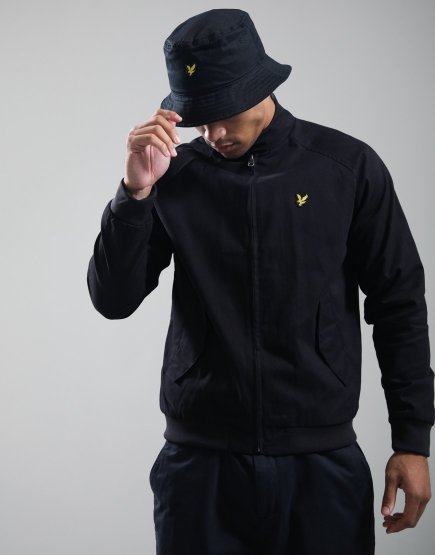 Lyle & Scott Cotton Harrington Jacket Jet Black