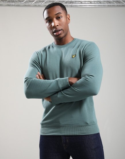 Lyle & Scott Crew Neck Sweat Silver Pine