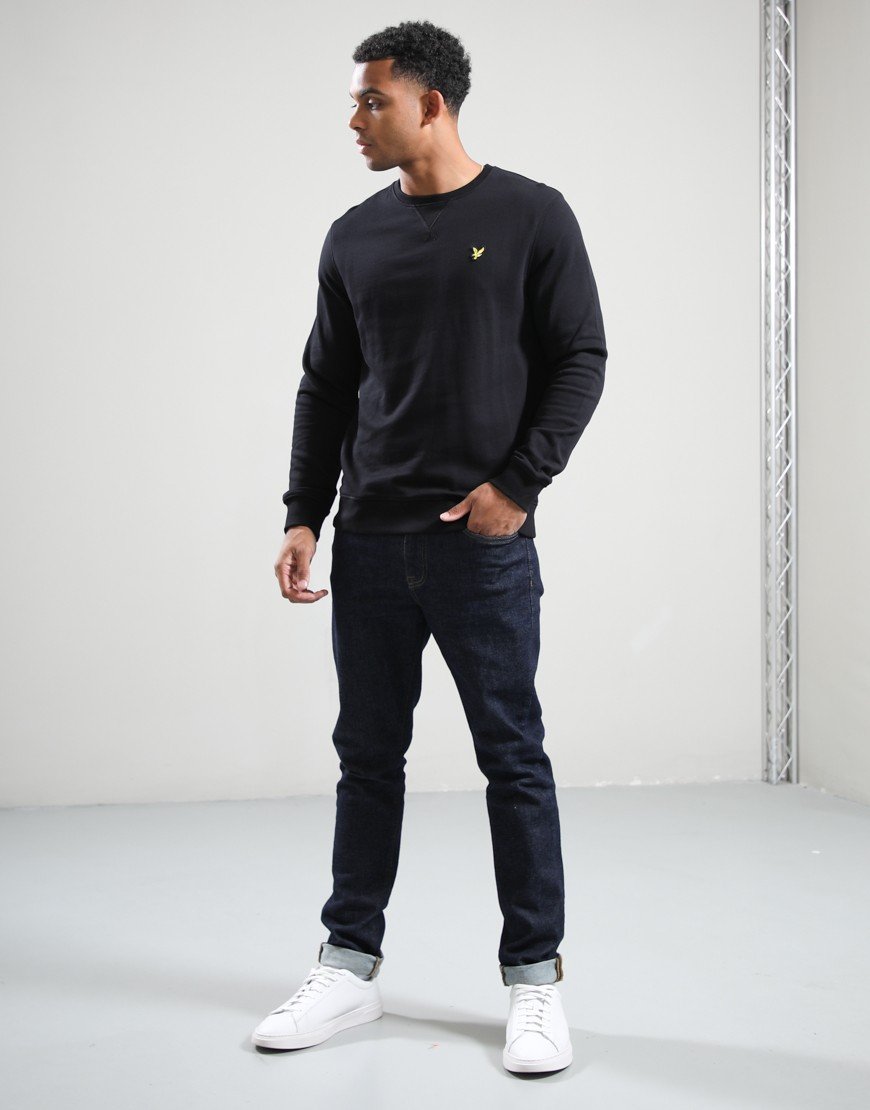 Lyle & Scott Crew Neck Sweat Jet Black