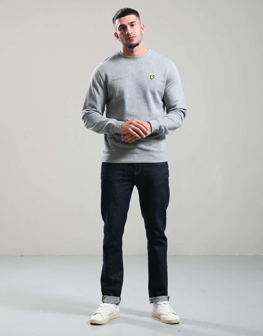 Lyle & Scott Crew Neck Sweat Mid Grey Marl