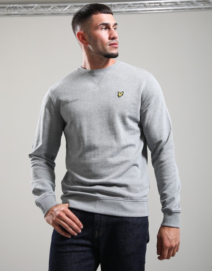 Lyle & Scott Crew Neck Sweat Mid Grey Marl