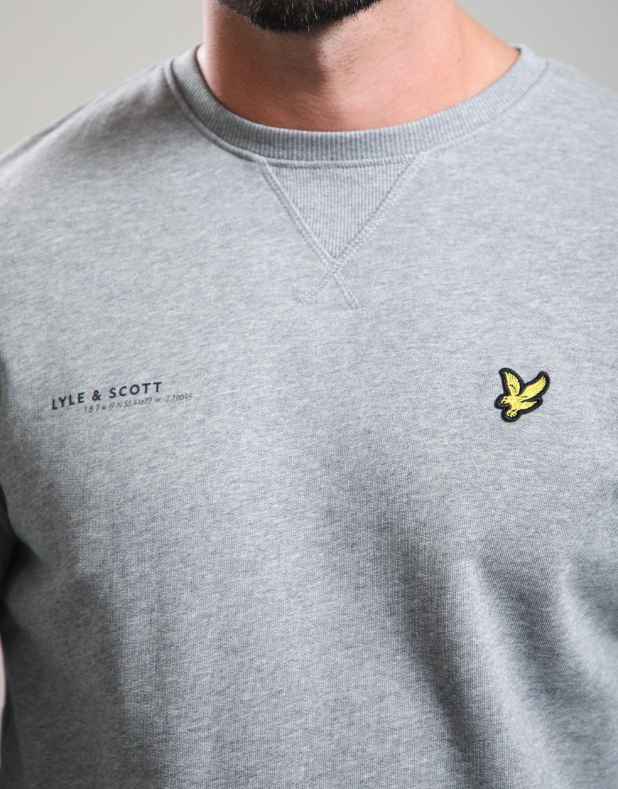 Lyle & Scott Crew Neck Sweat Mid Grey Marl