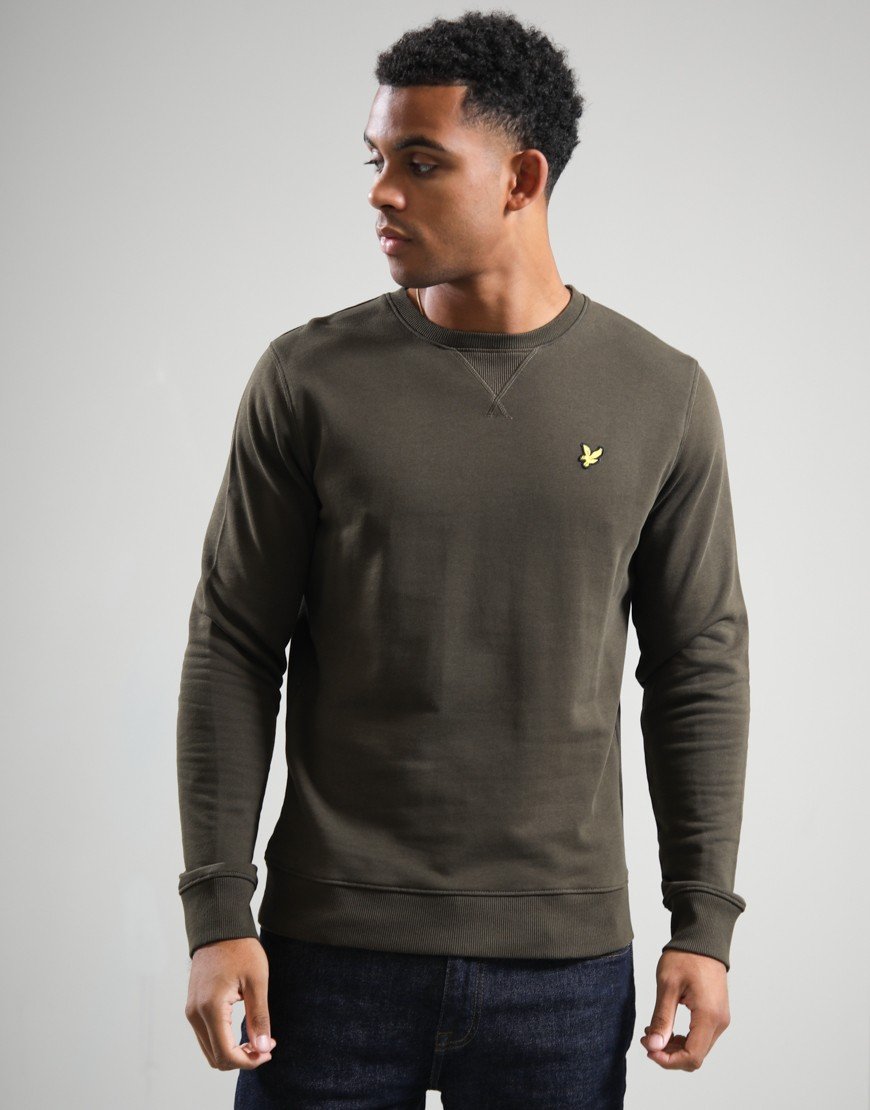 Lyle & Scott Crew Neck Sweat Olive