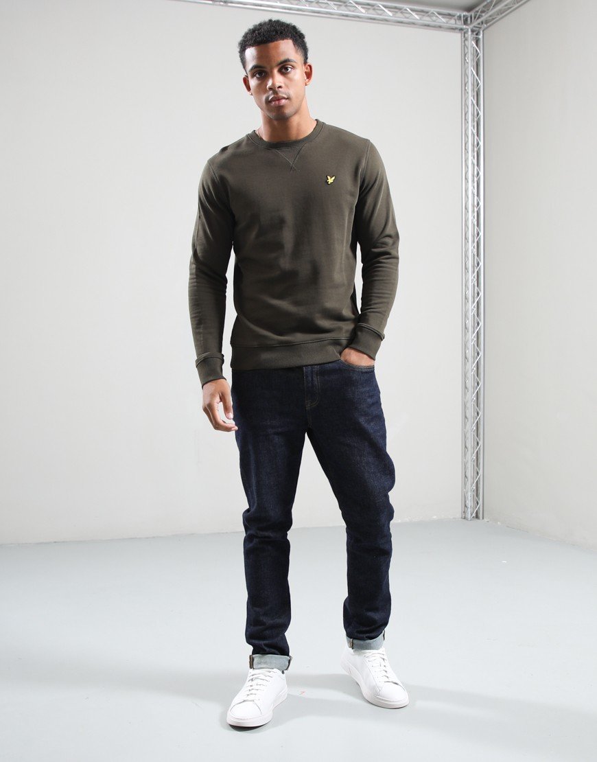 Lyle & Scott Crew Neck Sweat Olive