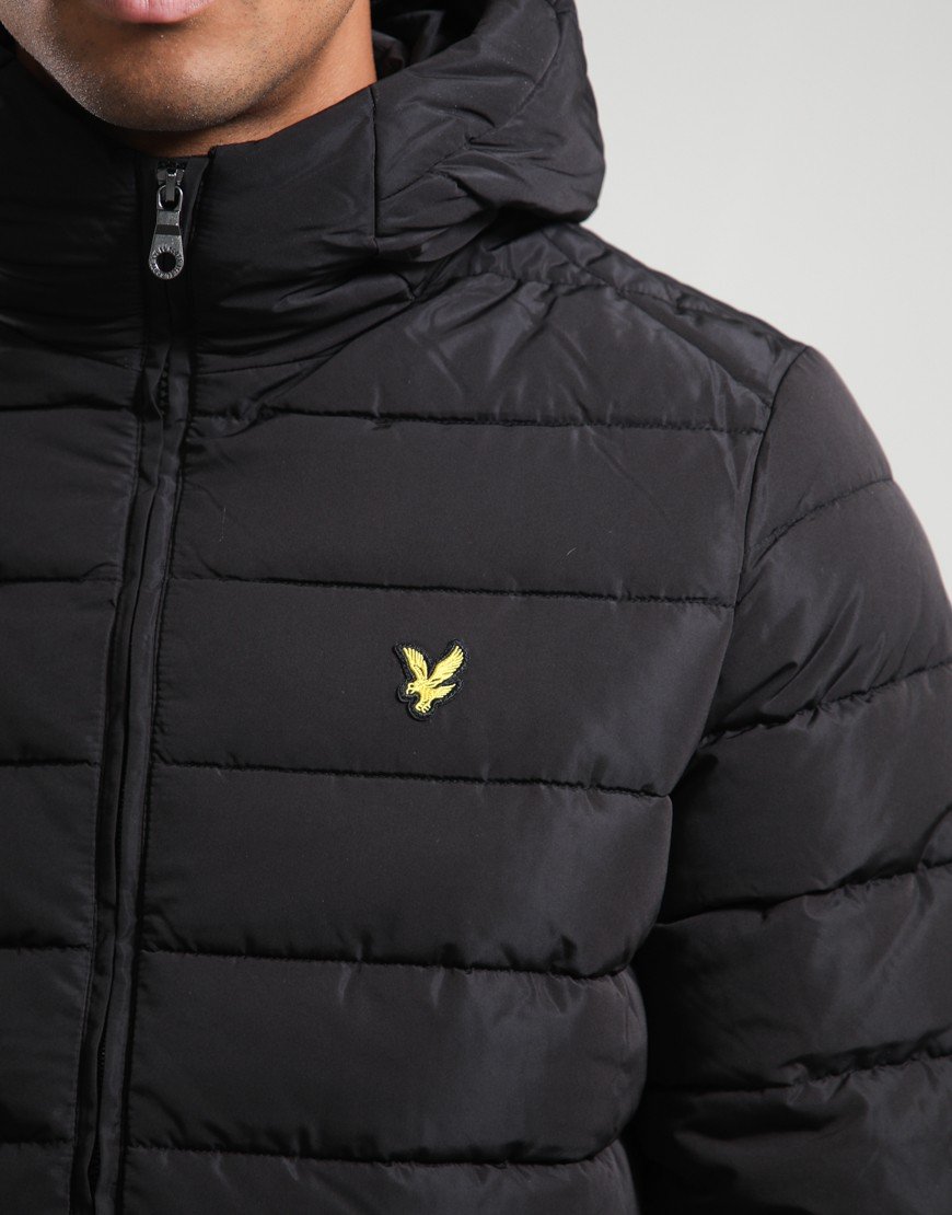 Lyle & Scott Hooded Quilted Jacket Jet Black