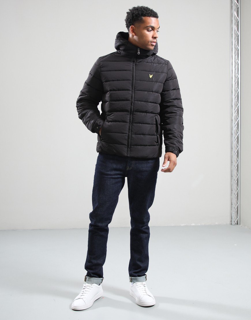 Lyle & Scott Hooded Quilted Jacket Jet Black