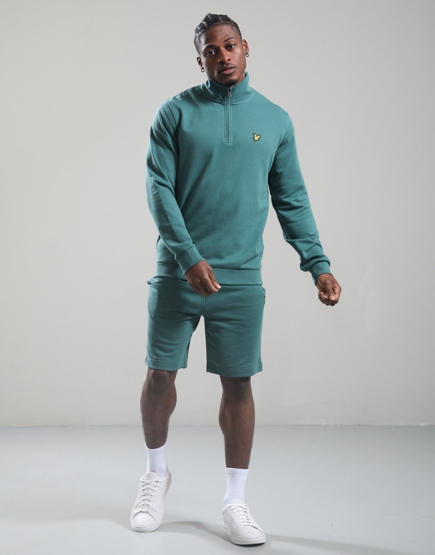 Lyle & Scott Loopback 1/4 Zip Sweat Everglade