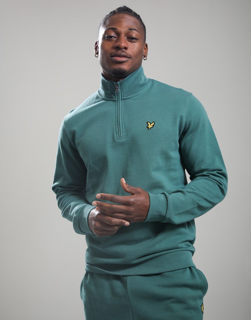 Lyle & Scott Loopback 1/4 Zip Sweat Everglade