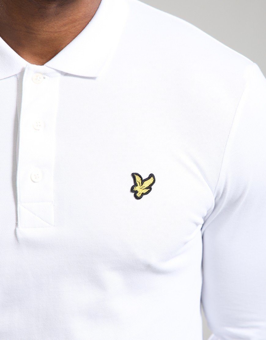 Lyle & Scott Long Sleeve Polo Shirt White