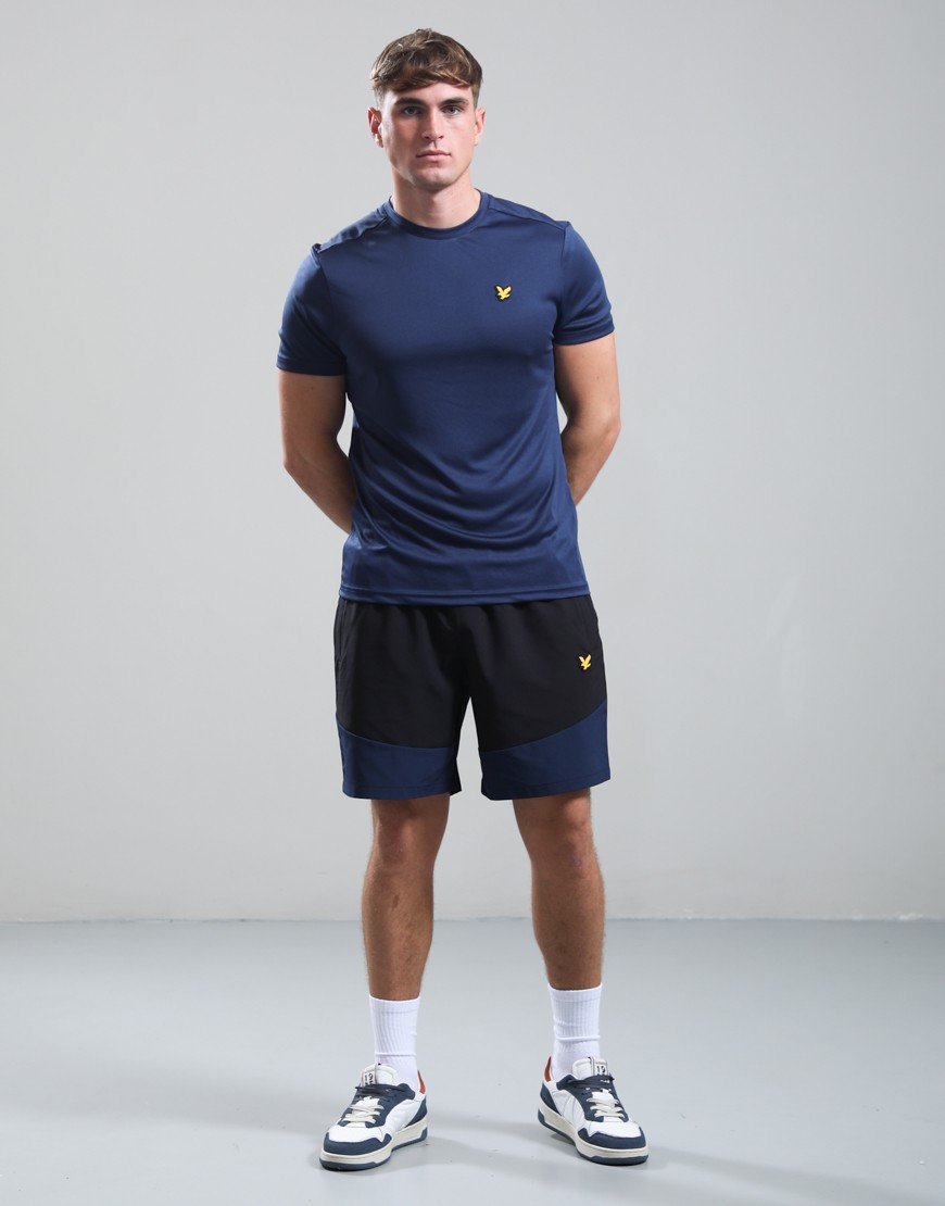 Lyle & Scott Panelled Shorts Jet Black/Midnight Blue
