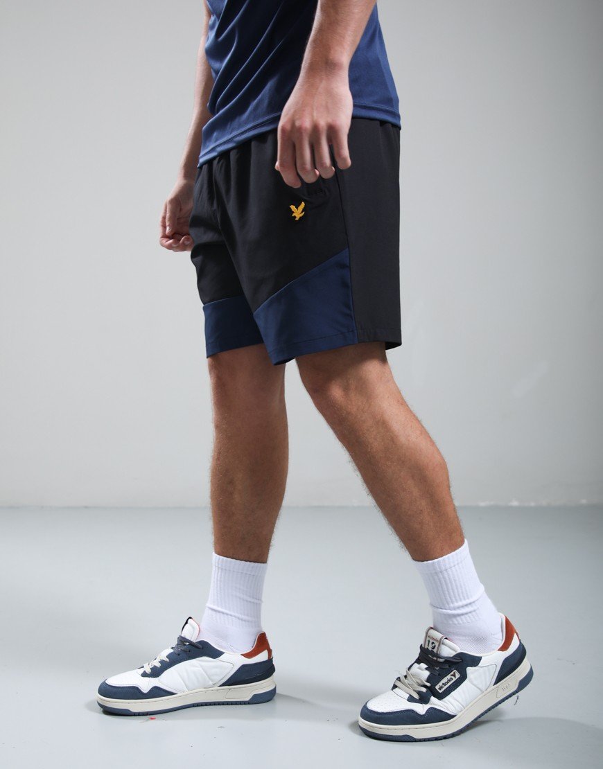 Lyle & Scott Panelled Shorts Jet Black/Midnight Blue