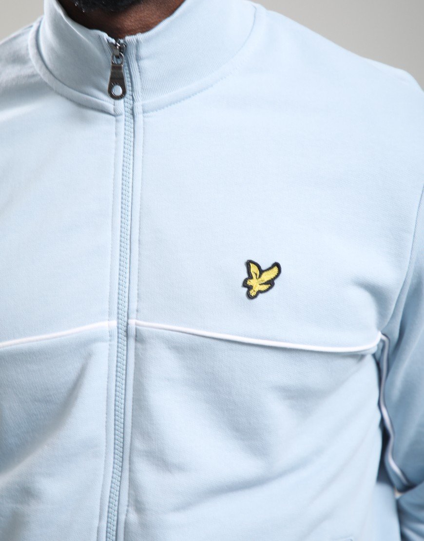 Lyle & Scott Piped Full Zip Track Top Opal Blue