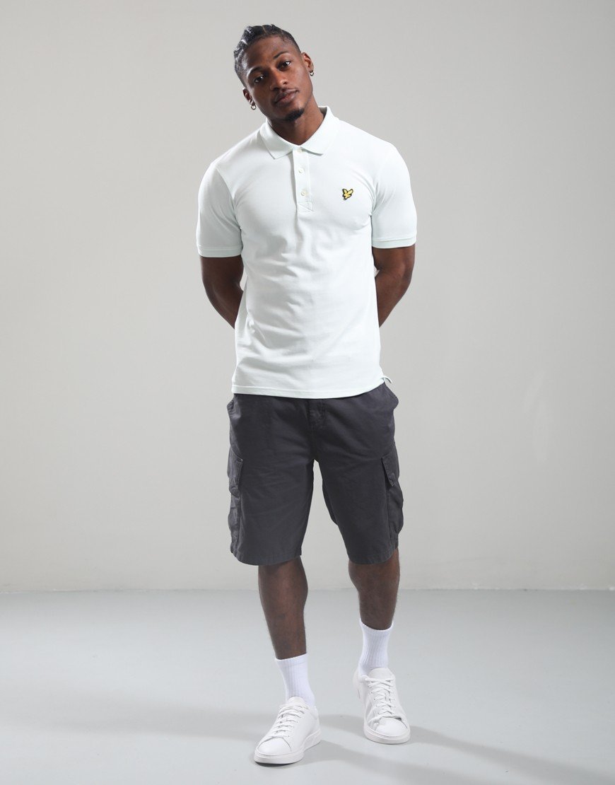 Lyle & Scott Plain Polo Shirt Blue Ice