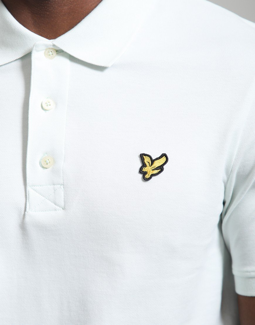 Lyle & Scott Plain Polo Shirt Blue Ice