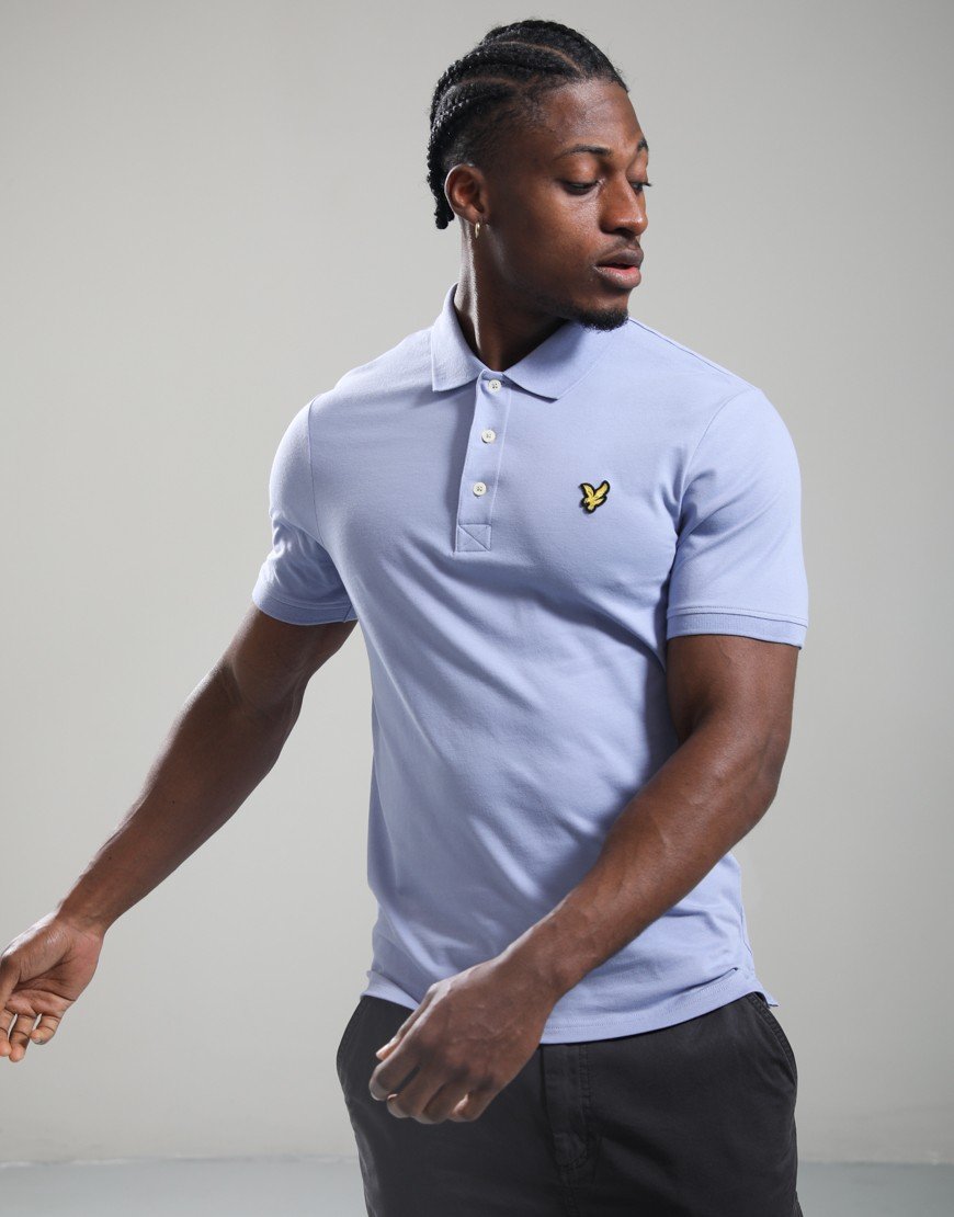 Lyle & Scott Plain Polo Shirt Bubble Blue