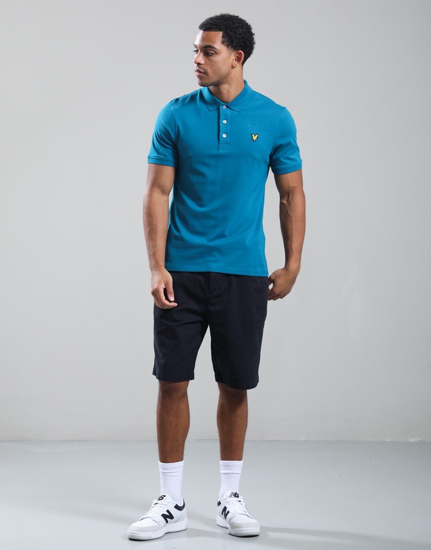 Lyle & Scott Plain Polo Shirt Lagoon