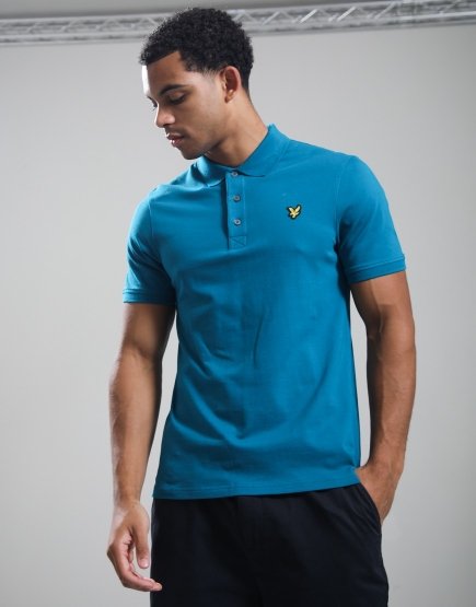 Lyle & Scott Plain Polo Shirt Lagoon