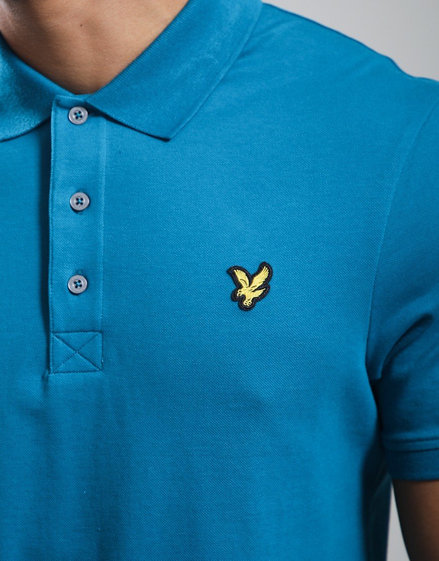 Lyle & Scott Plain Polo Shirt Lagoon