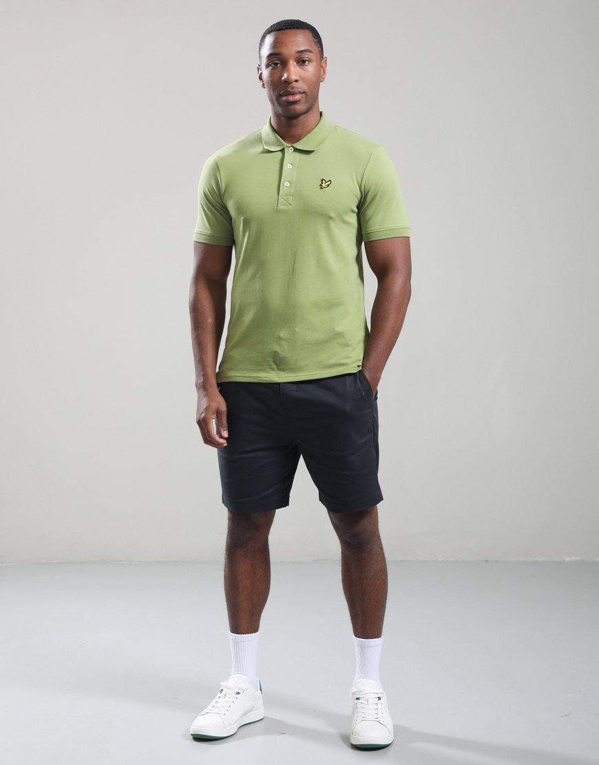 Lyle & Scott Plain Polo Shirt Shrub Green