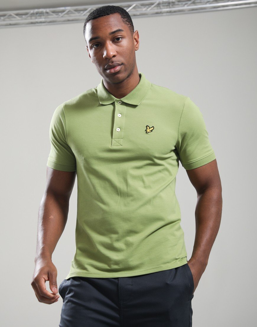 Lyle & Scott Plain Polo Shirt Shrub Green