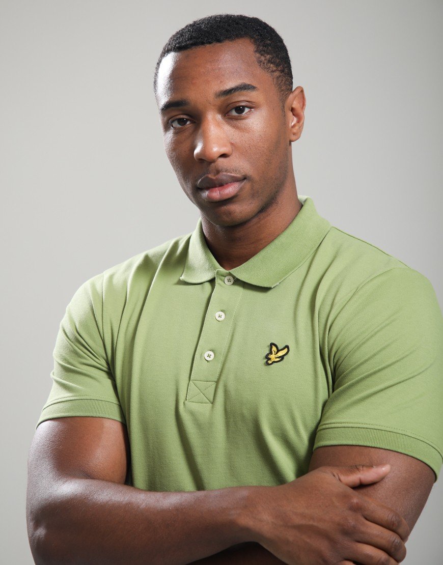 Lyle & Scott Plain Polo Shirt Shrub Green