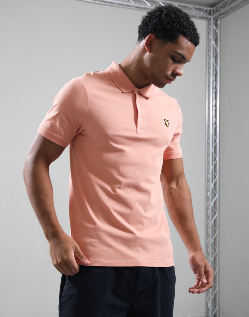 Lyle & Scott Plain Polo Shirt Terracotta Pot
