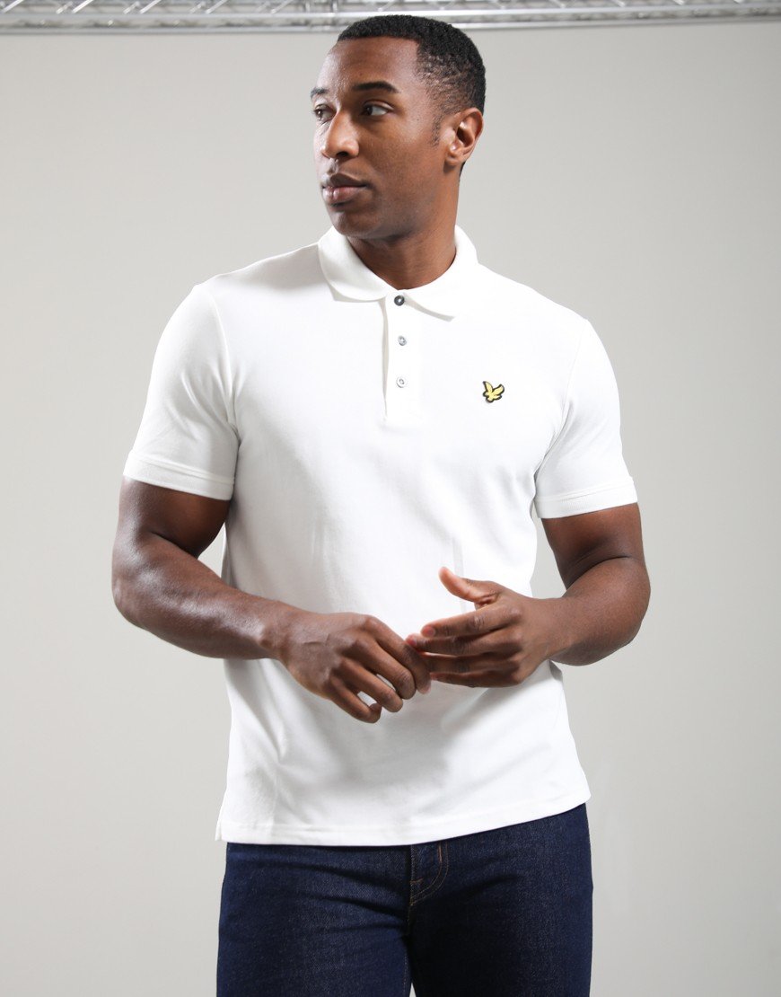 Lyle & Scott Plain Polo Shirt White Out