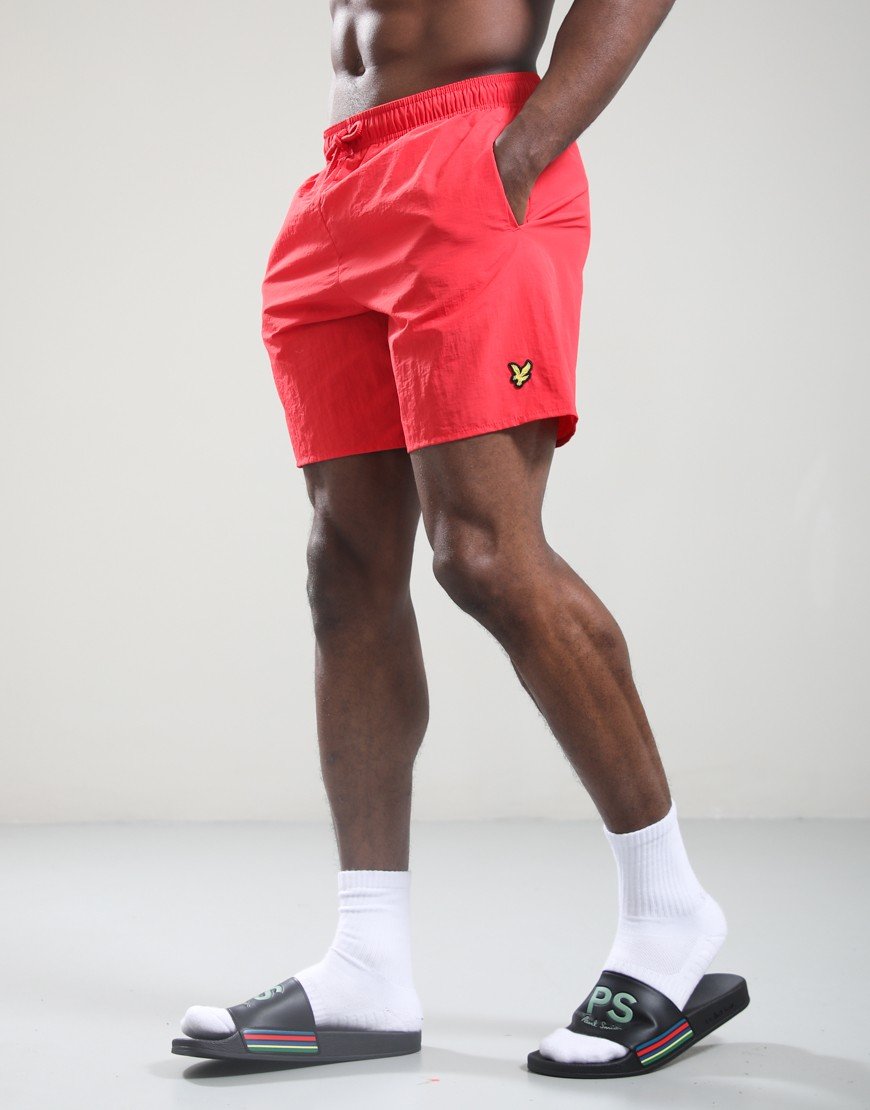 Lyle & Scott Plain Swim Shorts Cherry Red