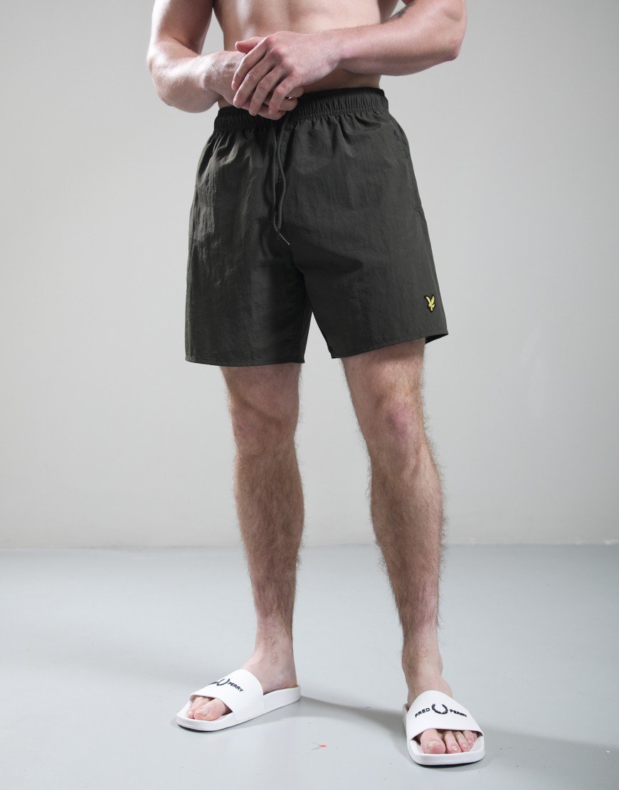 Lyle & Scott Plain Swim Shorts Olive